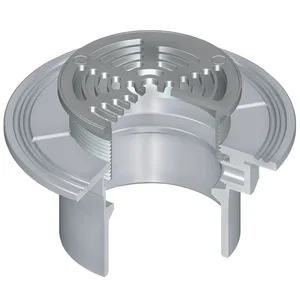 SPEARS VALVES LW170M-030S Floor Drain, SS Adjustable Top, Round Grate, Membrane Collar, 3 x 7 Size, CPVC | BQ9EFC