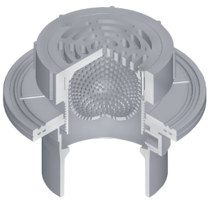SPEARS VALVES LW152M-020C Floor Drain, CPVC Adjustable Top, Round Strainer/Membrane, 2 x 5 Size | BQ9EEQ