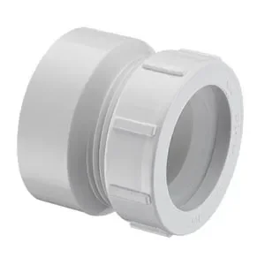 SPEARS VALVES P104P-212 Drain Waste Vent Female Trap Adapter, With Nut, Hub x Slip, 1-1/2 x 1-1/4 Size, PVC | BU7ZNY