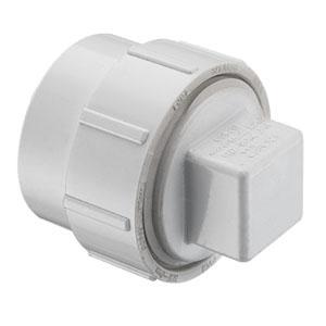 SPEARS VALVES P105X-040 Drain Waste Vent Cleanout Adapter, Spigot x FPT, With Plug, 4 Size, PVC | BU7NYL