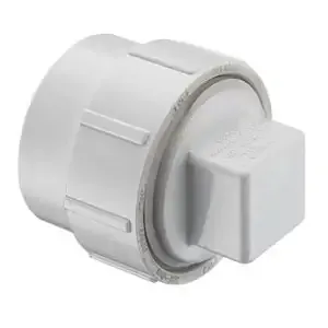 SPEARS VALVES P105X-015 Drain Waste Vent Cleanout Adapter, Spigot x FPT, With Plug, 1-1/2 Size, PVC | BU7NYP