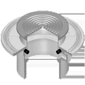 SPEARS VALVES P1510-040S Floor Cleanout, SS Top, 4 x 5 Size, PVC | BU7ZTX