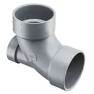 SPEARS VALVES P303-338C 1/4 Bend Low Heel Inlet, Hub x Hub x Hub, 3 x 3 x 2 Size, CPVC | BU7ZYK