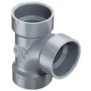 SPEARS VALVES P400-060C Sanitary Tee, Hub x Hub x Hub, 6 Inch Size, CPVC | AF7PJL 22EX14