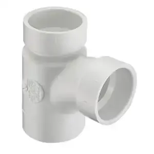 SPEARS VALVES P404-420 Drain Waste Vent Reducer Street Sanitary Tee, Spigot x Hub, 4 x 4 x 2 Size, PVC | BU8AFZ