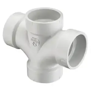 SPEARS VALVES P428-020 Double Sanitary Tee, Hub, 2 Inch Size, PVC | BU7JUT