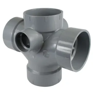 SPEARS VALVES P439-338C Double Sanitary Tee, R and L Side Inlet, All Hub, 3 x 3 x 3 x 3 x 2 x 2 Size | BU8AMK