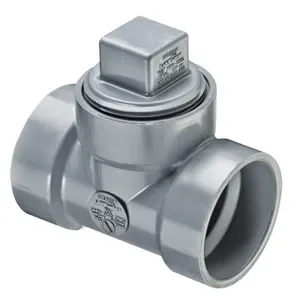 SPEARS VALVES P444X-040C Cleanout Tee, With Plug, Hub x Hub x FPT, 4 Size, CPVC | BU8AKK