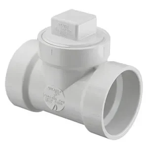 SPEARS VALVES P444X-030BC Drain Waste Vent Cleanout Tee, With Plug, Hub x Hub x FPT, 3 Size, PVC | BU8AKB