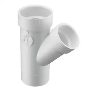 SPEARS VALVES P603-422 Drain Waste Vent Reducer Street Wye Spigot x Hub x Hub, 4 x 4 x 3 Size, PVC | BU8AYK