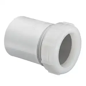 SPEARS VALVES P704P-015BC Drain Waste Vent Tailpiece Adapter, With Nut, Spigot x Slip, 1-1/2 Size, PVC | BU8BFP