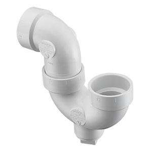 SPEARS VALVES P707X-015 Drain Waste Vent P-Trap, With Cleanout, Hub x Hub, 1-1/2 Size, PVC | BU7KKL