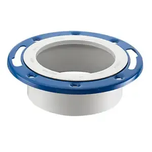 SPEARS VALVES P811-422 Drain Waste Vent Closet Flange, With Adjustable Ring Hub, 4 x 3 Size, PVC | BU7JZB