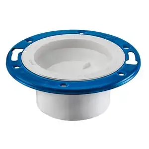 SPEARS VALVES P811KO-422 Drain Waste Vent Closet Flange, With Adjustable Ring Hub, 4 x 3 Size, PVC | BU8BDC