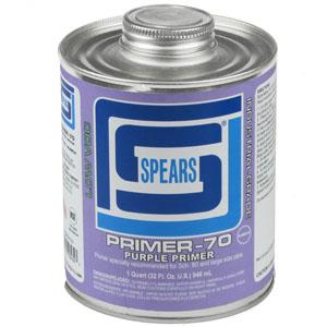 SPEARS VALVES PRIM70P-010 Primer, Purple, 1/2 Pint | BY3NBH