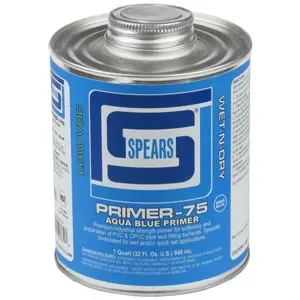 SPEARS VALVES PRIM75B-040 Primer, Aqua Blue, Gallon | BY3NBL