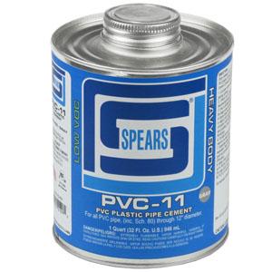 SPEARS VALVES PVC11G-010 PVC-Zement, schweres Gehäuse, grau, 1/2 Pint, PVC | BY3CXL