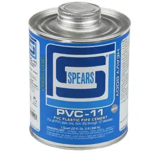 SPEARS VALVES PVC11G-030 PVC Cement, Heavy Body, Gray, Quart, PVC | BY3CKT