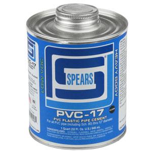 SPEARS VALVES PVC17C-020 PVC-Zement, schweres Gehäuse, grau, Pint, PVC | BY3NCC