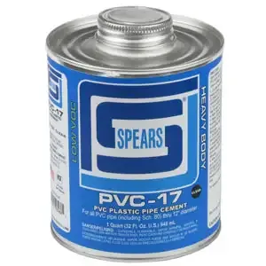 SPEARS VALVES PVC17C-030 PVC Cement, Heavy Body, Gray, Quart, PVC | BY3NBY