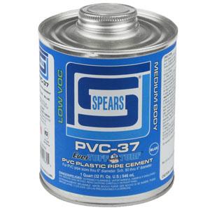 SPEARS VALVES PVC37B-005 PVC-Zement, mittlerer Körper, Aquablau, 1/4 Pint, PVC | BY3NDH