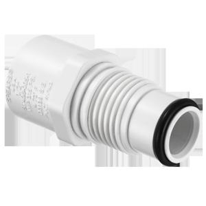 SPEARS VALVES ST436-005 Inlet Adapter, Swivel Joint, Socket x MAT, With O Ring, 1/2 Size, PVC | BU8CAV