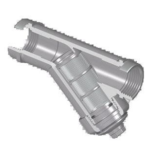 SPEARS VALVES YS31S12-030CSR Special Reinforced Wye Strainer, FPT, FKM, SS, 12 Mesh, 3 Size, CPVC | BU8FBY