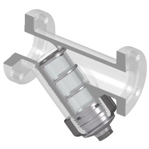 SPEARS VALVES YS33P8-015CL Wye Strainer, Flanged, FKM, P8 Mesh, 1-1/2 Size, PVC, Clear | BU8FWP