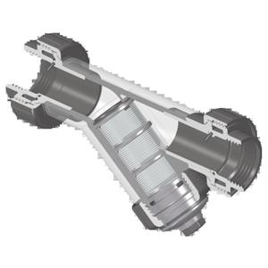 SPEARS VALVES YS3BS8-015CL Wye Strainer, FPT, FKM, SS, 8 Mesh, 1-1/2 Size, PVC, Clear | BU8GYM