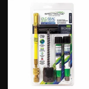 SPECTROLINE SPE-EZDSK-CS UV Dye and Sealant Kit, With 0.5 oz. Cartridge, Injector Assembly, Check Valve, Adapter | CL4QLN