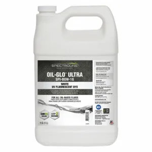 SPECTROLINE SPI-OGW-1G Fluorescent Leak Detection Dye, 1 Gallon, For Oil Based Fluid, Glows White | CF2DGD 55NH95