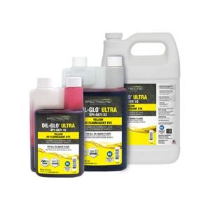 SPECTROLINE SPI-OGY-32 Fluorescent Leak Detection Dye, 32 oz., For Oil Based Fluid, Glows Yellow | CL4QNA