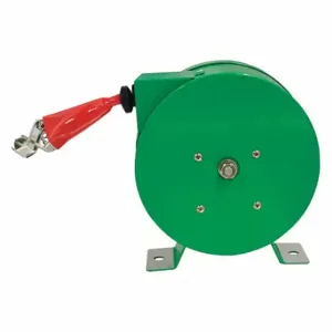 SPEEDAIRE 440G09 Cable Reel, Spring Return, Powder Coated, Locking, Green, Retractable Grounding Wire Reel | CU4BKN