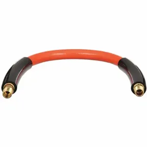 SPEEDAIRE 494R80 Snubber Hose, 1/2 Inch Hose Inside Dia, 24 Inch Hose Length, Orange, Brass x Brass | CU4EFY