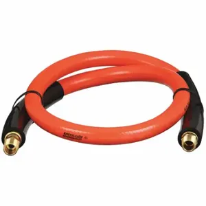 SPEEDAIRE 494R81 Snubber Hose, 1/2 Inch Hose Inside Dia, 4 ft Hose Length, Orange, Brass x Brass | CU4EFZ