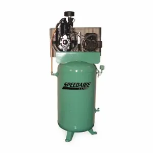 SPEEDAIRE 4XA65 Electric Air Compressor, 7.5 Hp, 2 Stage, Vertical, 80 Gal Tank, 23.1 Cfm, 208VAC | CU4EGX