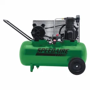 SPEEDAIRE 52YM09 Portable Air Compressor, Oil Lubricated, 15 Gal, Horizontal, 2 Hp, 5.5 Cfm, 15 A | CU4DRH