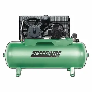 SPEEDAIRE 54JK64 Electric Air Compressor, 5 Hp, 2 Stage, Horizontal, 80 Gal Tank, 14 Cfm, Splash Lubricated | CU4EGL