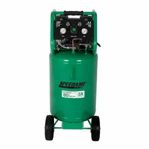 SPEEDAIRE 787U80 Air Compressor, Quiet, Oil Free, 20 Gal, Vertical, 1.8 Hp, 4.5 Cfm At 90 PSI | CU4DQZ