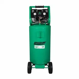 SPEEDAIRE 787U81 Air Compressor, Quiet, Oil Free, 26 Gal, Vertical, 2 Hp, 5.2 Cfm At 90 PSI | CU4DRA