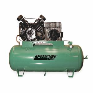 SPEEDAIRE 4XA66 Elektrischer Luftkompressor, 7.5 PS, 2-stufig, horizontal, 80-Gallonen-Tank, 23.1 Cfm, 208 VAC | CU4EGT