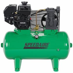 SPEEDAIRE 799M94 Stationary Air Compressor, 1 Stage, 6.5 hp Engine, Kohler, 10.2 cfm, 30 gal Air Tank | CU4EHW