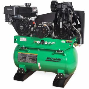 SPEEDAIRE AG2-SM14-30GE Stationärer Luftkompressor/Generator, 2-stufig, 14-PS-Motor, Mi-TM, 15.7 cfm, horizontal | CU4EHU 787U91
