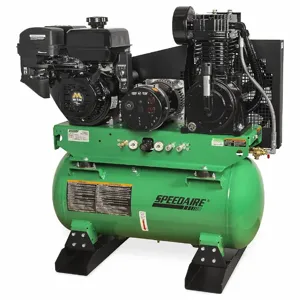 SPEEDAIRE AG2-SM14-30GE Stationary Air Compressor/Generator, 2 Stage, 14 hp Engine, Mi-T-M, 15.7 cfm, Horizontal | CU4EHT 787U84