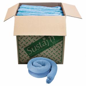 SPILFYTER M-34 Absorbent Sock, 3 Inch x 48 in, 44 Gallon/pk/1.1 Gallon/sock, No Connector, Blue, 40 Pack | CU4XWX 39E804