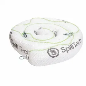 SPILLTECH PREM510 Absorbent Boom, 5 Inch x 10 ft, 30 Gallon/pk/7 Gallon/boom, Metal Hardware, Rope | CU4ETC 443R71