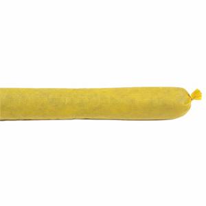 SPILLTECH YSO815 Absorbent Sock, 3 Inch x 8 ft, 25 Gallon/pk/1 Gallon/sock, No Connector, Yellow, 15 Pack | CU4EUG 443T98