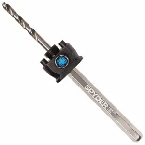 SPYDER 600638P Hole Saw Arbor, Quick Change, 1/2 20 Thread Size, Hex Arbor Shank, Includes Pilot Bit | CU4EVX 31LV84