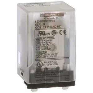 SQUARE D 8501KUR13V14 Relay 11pin 3pdt 10a 24vac | AF9FTV 2DT48