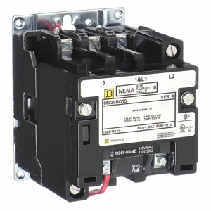 SQUARE D 8502SBO1V02S Contactor Nema 120vac 2p 18a | AF6PCY 1H456